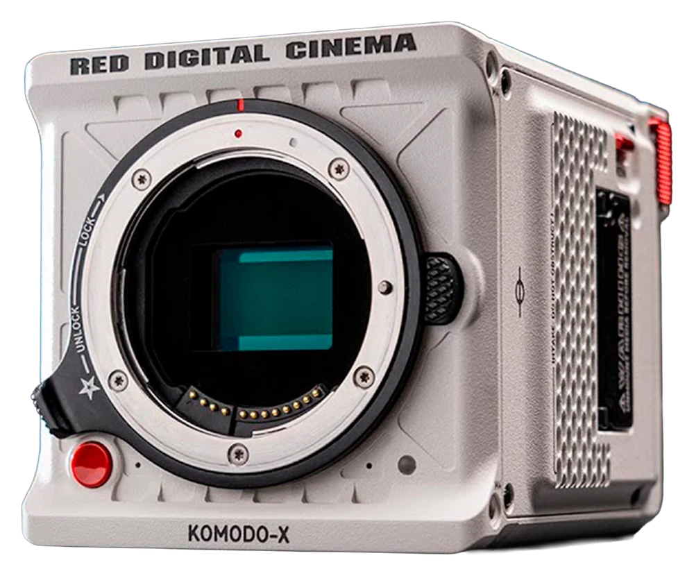 RED Komodo-X: 6K · GLOBAL SHUTTER · REDCODE RAW